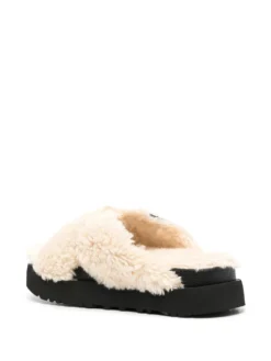Women UGG Fuzz Sugar Cross Slides -Ugg Shop 17332421 36652424 1000