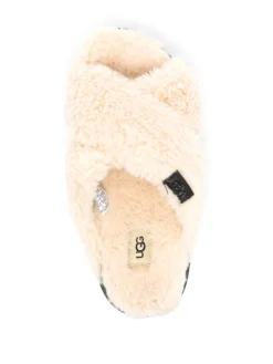 Women UGG Fuzz Sugar Cross Slides -Ugg Shop 17332421 36652425 1000