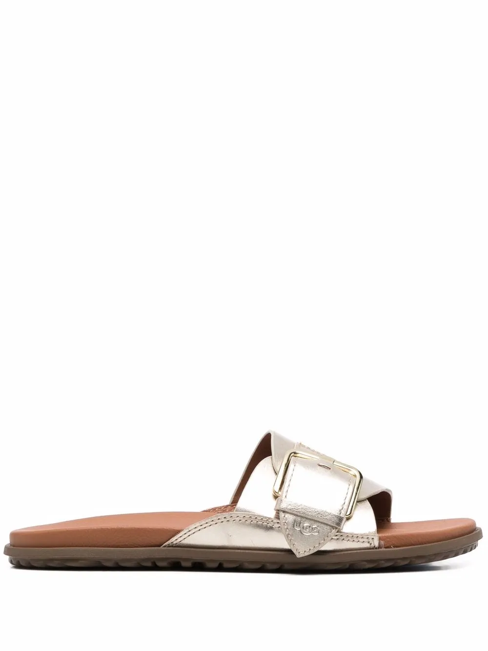 Women UGG Buckled Metallic Sandals 1 Women UGG Buckled Metallic Sandals