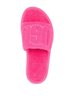 Women UGG Embossed-logo Terry-cloth Slides -Ugg Shop 20067788 45205823 1000