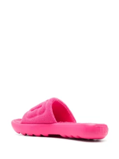 Women UGG Embossed-logo Terry-cloth Slides -Ugg Shop 20067788 45205840 1000