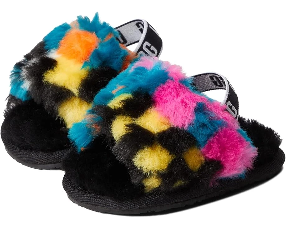 UGG Kids Fluff Yeah Slide Checks (Infant/Toddler) 1 UGG Kids Fluff Yeah Slide Checks (Infant/Toddler)