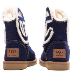 UGG X Telfar Logo Mini Boot - Indigo Denim -Ugg Shop UGG x Telfar Logo Mini Boot Indigo Denim 1152550 IDG 08 29 23 Feature VR 10