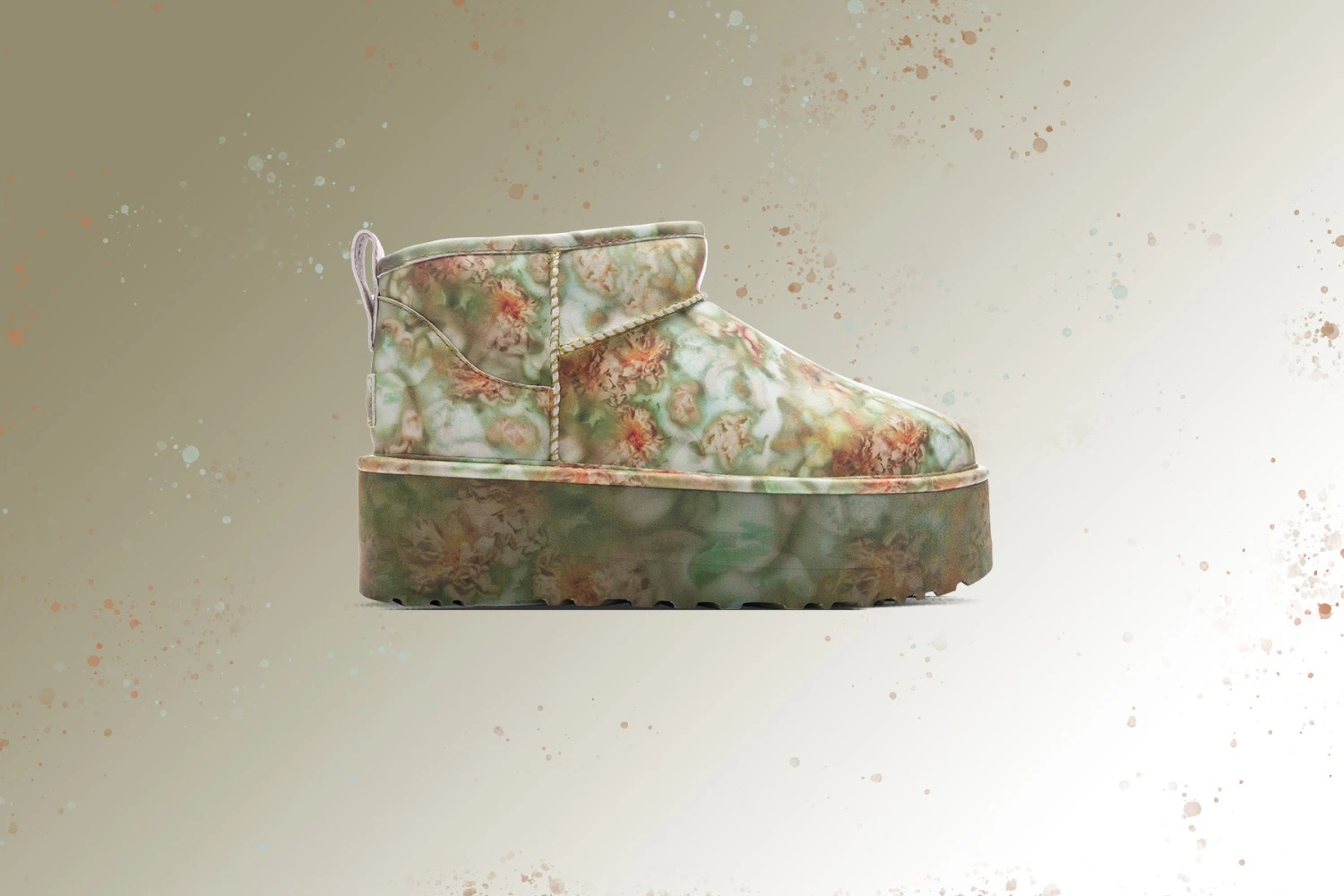 UGG X Collina Strada Classic Ultra Mini Platform - Green Floral - Image 5