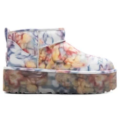 UGG X Collina Strada Classic Ultra Mini Platform - Light Blue Floral